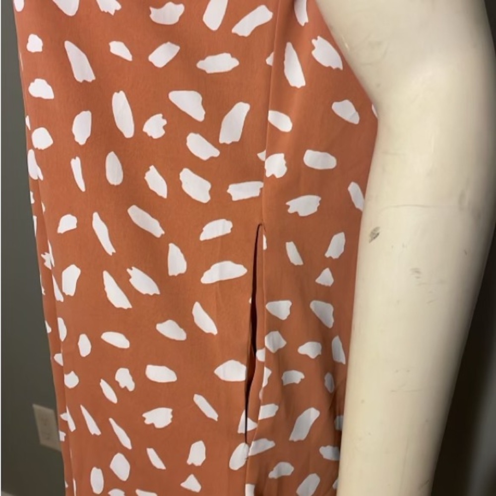 Umgee Orange and White Patterned Dress - Picture 11 of 15